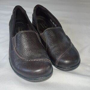 Clarks Ashland Driving Moccasins Womens Size 7M Brown‎ Textured Leather Loafers